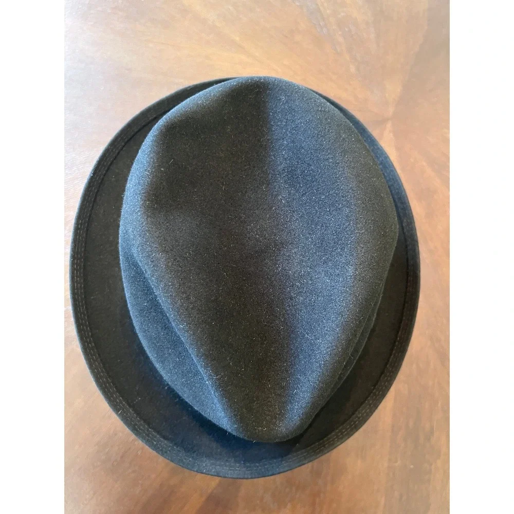 Stetson Royal Fedora Mens 7 1/4 Black Excellent Vintage Fur Felt Dress Hat